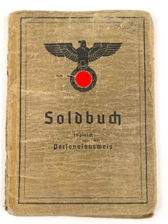 Soldbuch für einen Panzerjäger, eingetragene...