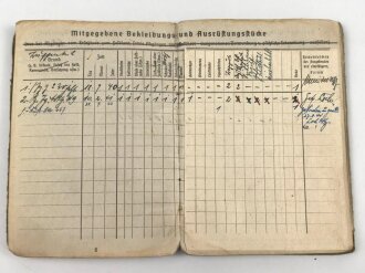 Soldbuch für einen Panzerjäger, eingetragene Pistole P38, Amerikanische Kriegsgefangenschaft Camp Wheeler, Georgia.