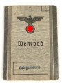 Kriegsmarine Wehrpaß, eingestellt am 14.4.1939 bei 8.Schiffsstammabteilung Leer.