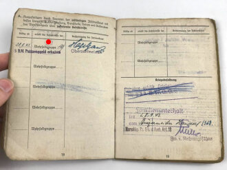 Soldbuch Heer, ausgestellt am 28. September 1943 bei Landes Schützen Ersatz und Ausbildungs Btl. 4.