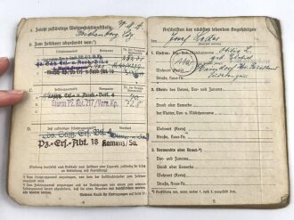 Soldbuch Heer, ausgestellt am 28. September 1943 bei Landes Schützen Ersatz und Ausbildungs Btl. 4.