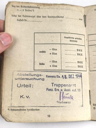 Soldbuch Heer, ausgestellt am 28. September 1943 bei Landes Schützen Ersatz und Ausbildungs Btl. 4.