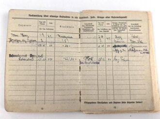 Soldbuch Heer, eingestellt am 27.9.39 bei Fahr Ersatz Schwadron 79.