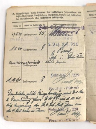 Soldbuch Heer, eingestellt am 27.9.39 bei Fahr Ersatz Schwadron 79.