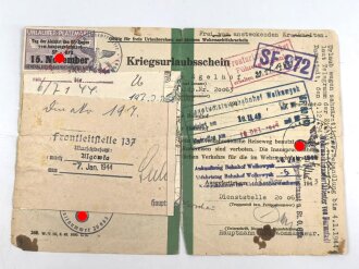 Soldbuch Heer, eingestellt am 27.9.39 bei Fahr Ersatz Schwadron 79.