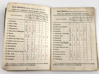 Soldbuch Kriegsmarine, ausgestellt am 6.12.1943. Ausgegebener Stahlhelm, Nachrichten Ersatz Abteilung 6, Flakausbildungskompanie Schillig, an 10.7.44 Unterseebootslehrdivision.