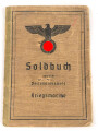 Soldbuch Kriegsmarine, ausgestellt am 6.12.1943. Ausgegebener Stahlhelm, Nachrichten Ersatz Abteilung 6, Flakausbildungskompanie Schillig, an 10.7.44 Unterseebootslehrdivision.