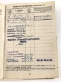 Soldbuch Kriegsmarine, ausgestellt am 6.12.1943. Ausgegebener Stahlhelm, Nachrichten Ersatz Abteilung 6, Flakausbildungskompanie Schillig, an 10.7.44 Unterseebootslehrdivision.
