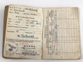 Soldbuch Kriegsmarine, ausgestellt am 6.12.1943. Ausgegebener Stahlhelm, Nachrichten Ersatz Abteilung 6, Flakausbildungskompanie Schillig, an 10.7.44 Unterseebootslehrdivision.