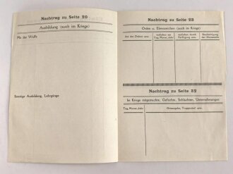 "Einlage in Wehrpaß" ungebraucht