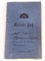 Bayern, Militärpaß eines Angehörigen im 17. Infanterie Regiment. Frankreichfeldzug, unter anderem Verdu, Höhe 344.  9.-14.10.16 Nahkampfmittelschule Lager Hammelburg.
