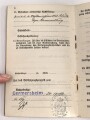 Bayern, Militärpaß eines Angehörigen im 17. Infanterie Regiment. Frankreichfeldzug, unter anderem Verdu, Höhe 344.  9.-14.10.16 Nahkampfmittelschule Lager Hammelburg.