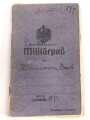 Hessen, Militärpaß eines Angehörigen im Landwehr Infanterie Regiment No. 118. Frankreichfeldzug,