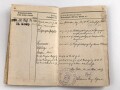 Hessen, Militärpaß eines Angehörigen im Landwehr Infanterie Regiment No. 118. Frankreichfeldzug,