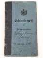 Bayern, Ersatzreservepaß ausgestellt am 9.7.1892 beim Bezirkskommando Passau