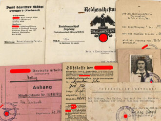Bund deutsche Mädel, Mitgliedsausweis, NSDAP...