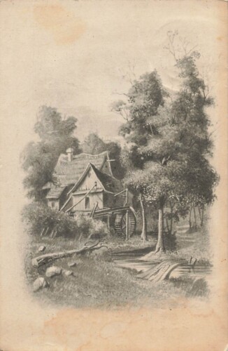 Ansichtskarte "Mühle am Bach", datiert 1939