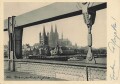 Ansichtskarte "Köln, Blick von der Hindenburgbrücke"  datiert 1941