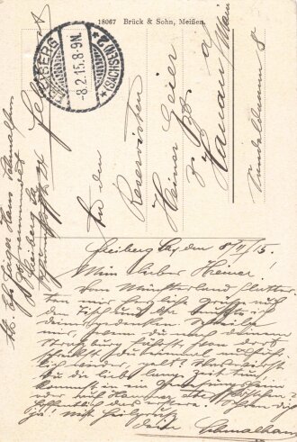 Ansichtskarte "Freiber i. Sa. - Niedermarkt u....