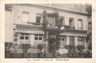 Ansichtskarte "Hotel Vallet. - Téléph. 48. - Chateau Salins"