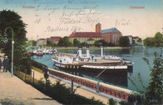Ansichtskarte "Breslau - Dominsel" datiert 1915...