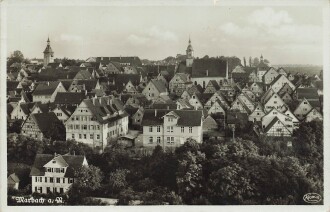 Ansichtskarte "Marbach" datiert 1942