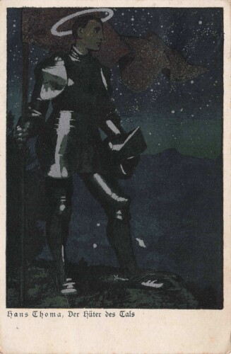 Ansichtskarte "Hans Thoma, Der Hüter des Tals"
