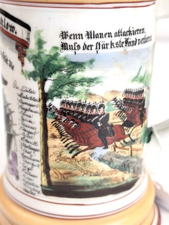 Preußen, Reservistenkrug eines Angehörigen im "1. Garde Ulanen Regiment Potsdam 1901-04" Guter Gesamtzustand, gebrauchsspuren, ungereinigtes Stück