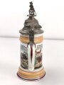 Preußen, Reservistenkrug eines Angehörigen im "1. Garde Ulanen Regiment Potsdam 1901-04" Guter Gesamtzustand, gebrauchsspuren, ungereinigtes Stück