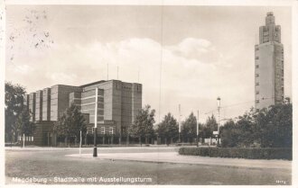 Ansichtskarte "Magdeburg - Stadthalle mit...