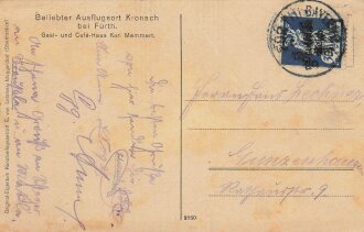 Ansichtskarte "Beliebter Ausflugsort Kronach bei...