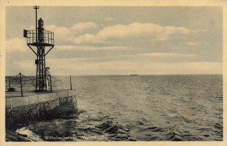 Ansichtskarte "Wilhelmshaven Molenkopf" datiert 1940