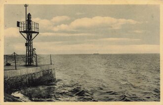 Ansichtskarte "Wilhelmshaven Molenkopf" datiert...