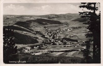 Ansichtskarte "Geising im Erzgebirge" datiert 1945