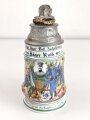 Bayern, Reservistenkrug eines Angehörigen im "Jäger Batl. Aschaffenburg 1912-14" Loch im Boden, sonst guter Gesamtzustand