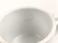 Reichsarbeitsdienst, Kantinenporzellan große Kaffeetasse, Hersteller Hutschenreuther Selb Bavaria 1938, Gesamthöhe 10cm und Durchmesser 10,5cm, gebraucht