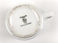 Reichsarbeitsdienst, Kantinenporzellan große Kaffeetasse, Hersteller Hutschenreuther Selb Bavaria 1938, Gesamthöhe 10cm und Durchmesser 10,5cm, gebraucht