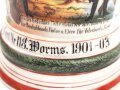 Hessen, Reservistenkrug eines Angehörigen im "Infanterie  Regiment Nr. 118 Worms 1901-03" Gebrauchs- und Altersspuren, an sich aber guter Gesamtzustand, ungereinigt