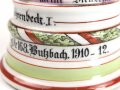 Hessen, Reservistenkrug eines Angehörigen im "Infanterie  Regiment Nr. 168 Butzbach" Guter Gesamtzustand mit leichten Gebrauchs- und Altersspuren,  ungereinigt