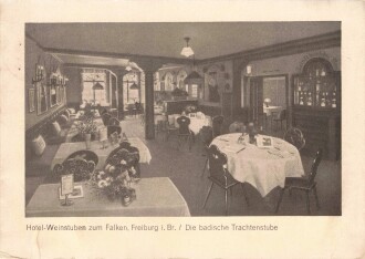 Ansichtskarte "Hotel-Weinstuben zum Falken, Freiburg i. Br."