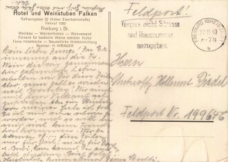 Ansichtskarte "Hotel-Weinstuben zum Falken, Freiburg...