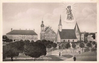 Ansichtskarte "Gruß aus Altötting-Gnadenkapelle-Südseite"