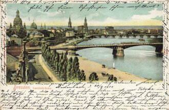 Ansichtskarte "Dresden, Carolabrücke"