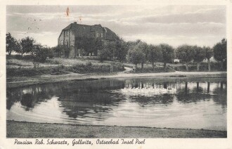 Ansichtskarte "Pension Rob. Schwartz, Gollwitz, Ostseebad Insel Poel"