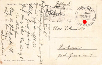 Ansichtskarte "München - Isarpartie mit...