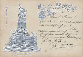 Ansichtskarte  Niederwalddenkmal "Gruß vom Rhein"