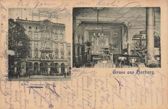 Ansichtskarte "Gruss aus Harburg - Hotel Deutsches...