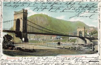 Ansichtskarte "Bodenbach Kettenbrücke u....