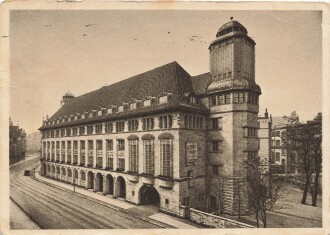 Ansichtskarte "Leibniz-Keks-Fabrik - Verwaltungsbau Hannover"