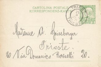 Ansichtskarte Österreich nach Italien